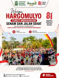 WARGA HARGOMULYO TURUT MERIAHKAN SENAM DAN JALAN SEHAT DI KAPANEWON GEDANGSARI